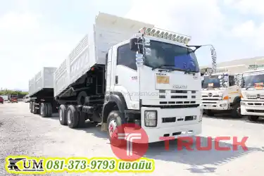 ลด 1 แสน พ่วงดั้มพ์ดินอู่สามมิตร ISUZU FXZ 360 แรงม้า ปี 56ทำสีใหม่ทั้งคัน บรรทุกได้ 30 ตัน วิ่งงานหินดินทราย ได้ดีเร็วแรง จัดเลย