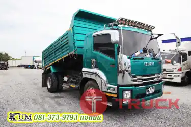 หกล้อดั้มพ์ สีเขียวโดนใจ ราคาสบายตังกระเป๋า ISUZU FTR 240 แรงม้า ปี56 รีบมาจับมาจองนะพี่