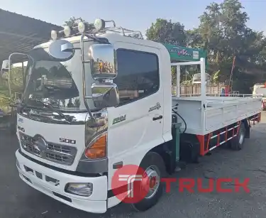 ขายรถหกล้อ ฮีโน่ ติดเครน 3ตัน 4ปอก รุ่น FG9J เครื่อง 175 แรง ปี56 สภาพพร้อมใช้งาน