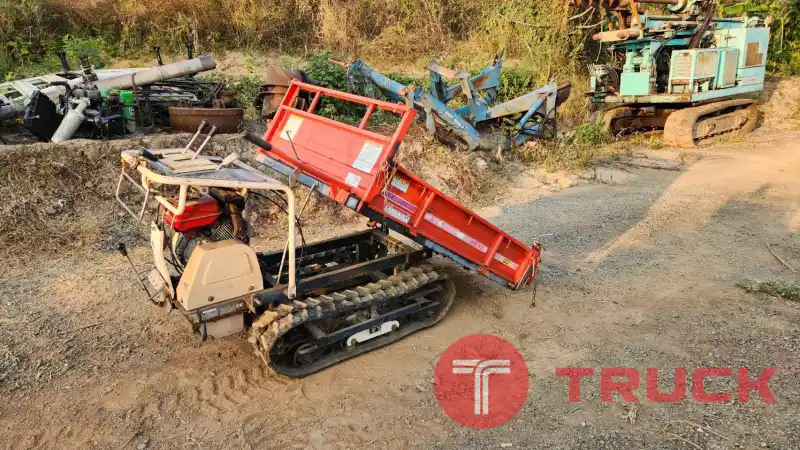 ขาย รถบรรทุถกตะขาบ ยกดั๊มมือ เครื่อง yanmar เบนซิน 5.8 แรง เก่าญี่ปุ่น บรรทุก 500โล กระบะ 105x140cm