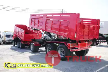 ดั้มพ์ดิน สีเด่น สวยดุ สิบล้อดั้มพ์พ่วง HINO VICTOR 500 380 แรงม้า แม่ลูกปี 61 ไม่จองระวังเสียใจนะพี่