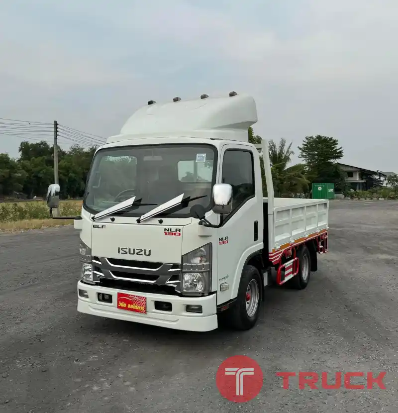 รถบรรทุก 4 ล้อ ISUZU NLR 130 แรง ปี 2556 กระบะเหล็กเปิดได้3ด้าน พร้อมใช้งาน รถห้างแท้