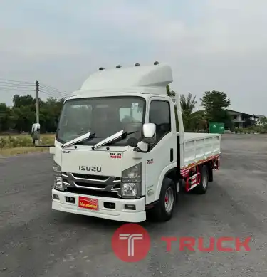 รถบรรทุก 4 ล้อ ISUZU NLR 130 แรง ปี 2556 กระบะเหล็กเปิดได้3ด้าน พร้อมใช้งาน รถห้างแท้