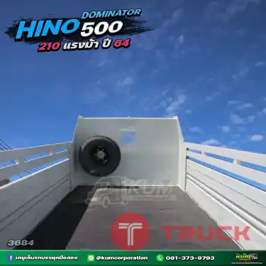 โปรโมชั่นสุดพิเศษ...ลดล้างสต๊อก ปีใหม่ ไมล์น้อย หกล้อดั้มพ์ HINO DOMINATOR 210 แรงม้า ปี 64