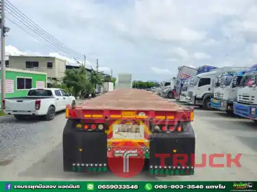 หางพื้นเรียบสีแดงสะดุดตา สามเพลาอู่ WAFA ปี 2562