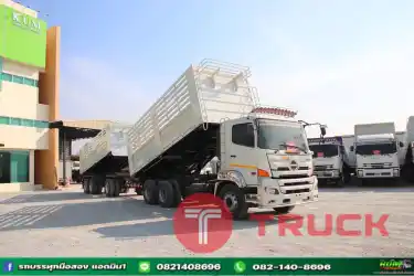 สิบล้อดั้มพ์ Hino Victor 500 344แรงม้า ปี 62 พ่วงหางดั้มพ์ สามเพลา ปี 60