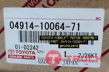 จำหน่ายอะไหล่รถยกไฟฟ้า มอเตอร์รถยก TOYOTA ชุดประกอบ Part number 04914-10064-71 อะไหล่แท้มือ 2 สภาพ 85 เปอร์เซนต์ Toyota Forklift MOTOR - ASSEMBLY KIT