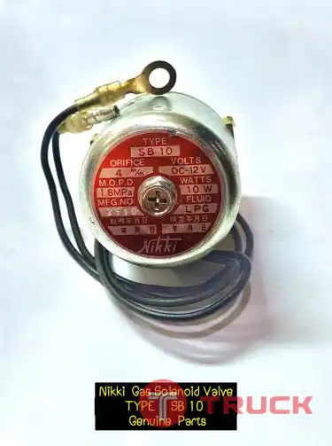 จำหน่ายอะไหล่รถยกไฟฟ้า โซลินอยด์วาล์ว NIKKI Gas Solennoid Part number SB 10 อะไหล่แท้มือหนึ่ง สภาพ 80 เปอร์เซ็น รับประกัน 90 วัน