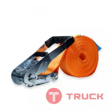 สายรัดเฟืองเกียร์ปลายปล่อย ขนาด 2 นิ้ว x 7 เมตร สีส้ม