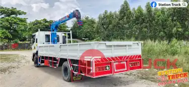 ISUZU FRR 210 กระบะยาว5.75ม. ปี56 ติดเครน xcmg 3.5ตัน 4ปอก