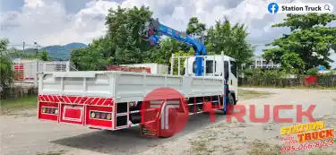 ISUZU FRR 210 กระบะยาว5.75ม. ปี56 ติดเครน xcmg 3.5ตัน 4ปอก