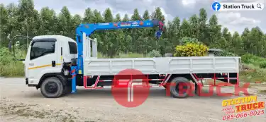 ISUZU FRR 210 กระบะยาว5.75ม. ปี56 ติดเครน xcmg 3.5ตัน 4ปอก
