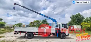 ISUZU FRR 210 กระบะยาว5.75ม. ปี56 ติดเครน xcmg 3.5ตัน 4ปอก