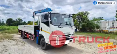ISUZU FRR 210 กระบะยาว5.75ม. ปี56 ติดเครน xcmg 3.5ตัน 4ปอก