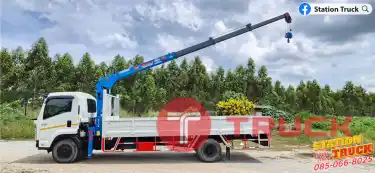 ISUZU FRR 210 กระบะยาว5.75ม. ปี56 ติดเครน xcmg 3.5ตัน 4ปอก