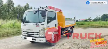 ISUZU FRR 210 แรง ดั้ม3มิตร ปี65 ติดเครน unit 3ตัน 3ปอก