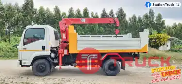 ISUZU FRR 210 แรง ดั้ม3มิตร ปี65 ติดเครน unit 3ตัน 3ปอก