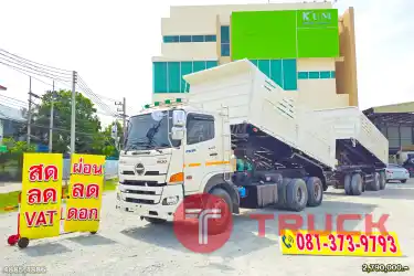 สด ลด VAT สิบล้อดั้มพ์พ่วงแม่ลูก HINO VICTOR 500 344 แรงม้า ปี 65 หางดั้มพ์ สามเพลา อู่สามมิตร ปี 65