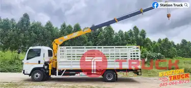 ISUZU FRR 210 ชุดจดป้ายแดง ติดเครน Tadano 3ตัน 4ปอก