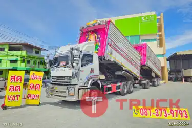 ผ่อน ลด ดอก ดั้มพ์เกษตรชุดใหญ่ ISUZU FXZ 360 แรงม้า ปี 65 หางดั้มพ์ สามเพลา อู่ ช.โชคเจริญทรัพย์ ปี 65 พิมพ์นิยม รุ่นนี้สวยมาก