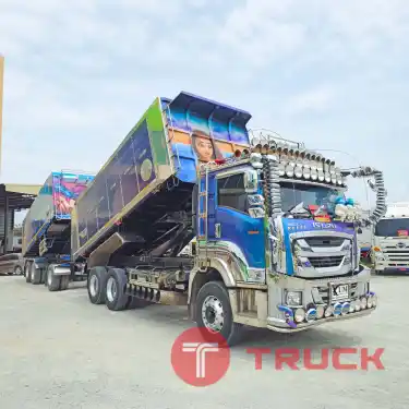 ผ่อน ลด ดอก สิบล้อดั้มพ์เกษตร ISUZU FXZ 360 แรงม้า ปี 66 หางดั๊มพ์ สามเพลา อู่ส.สมบัติ ปี 65 สีสวยจัดคันนี้