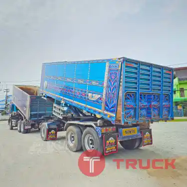 ผ่อน ลด ดอก สิบล้อดั้มพ์เกษตร ISUZU FXZ 360 แรงม้า ปี 66 หางดั๊มพ์ สามเพลา อู่ส.สมบัติ ปี 65 สีสวยจัดคันนี้