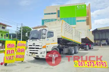 สด ลด VAT สิบล้อดั๊มพ์ HINO FM 344 แรงม้า ปี 61 หางดั๊มพ์ สามเพลา อู่เดอะฟินิกซ์ ปี 65