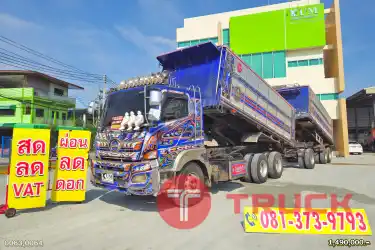 สด ลด VAT พ่วงแม่ลูกอู่ดัง HINO FM 344 แรงม้า อู่ซุ่นชัย ปี 60 หางดั๊มพ์ สามเพลา อู่ซุ่นชัย ปี 60 ราคาตัด