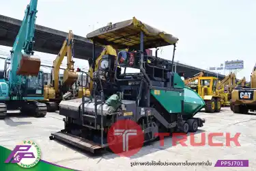 ขายรถปูยาง VOGELE SUPER1603-1 ล้อยาง, Screed AB500TV, ปูกว้าง 5.0 เมตร พร้อมตัวต่อขยายถึง 7.0 เมตร, มี Tamper และ Vibrator มือสองสภาพดี นำเข้าจากญี่ปุ่น โดย P&P Pro