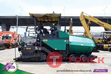 ขายรถปูยาง VOGELE SUPER1603-1 ล้อยาง, Screed AB500TV, ปูกว้าง 5.0 เมตร พร้อมตัวต่อขยายถึง 7.0 เมตร, มี Tamper และ Vibrator มือสองสภาพดี นำเข้าจากญี่ปุ่น โดย P&P Pro