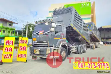 ผ่อน ลด ดอก คอกเกษตรสีเทาแลมโบ ISUZU FXZ 360 แรงม้า ปี 66 หางดั้มพ์ สามเพลา อู่เดอะฟินิกซ์ ปี 66