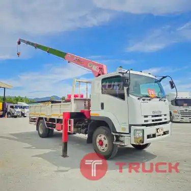 ผ่อน ลด ดอก หกล้อเครน ISUZU FTR 240 แรงม้า ปี 57 เครน UNIC 5.5 ตัน 5 ปลอก 4 ชัก
