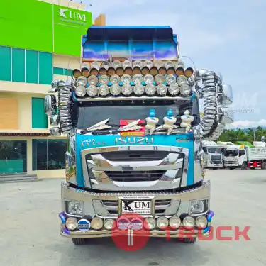 ผ่อน ลด ดอก สิบล้อดั้มพ์เกษตร ISUZU FXZ 360 แรงม้า ปี 66 หางดั๊มพ์ สามเพลา อู่ส.สมบัติ ปี 66 สีสวยจัดคันนี้
