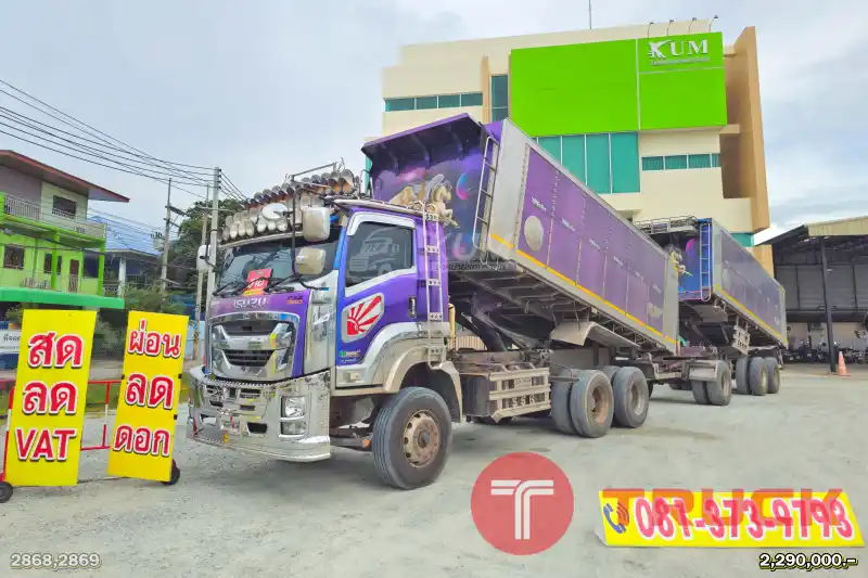 ซื้อสดลด 100,000 สิบล้อดั้มพ์ ISUZU FXZ 360 ปี 65 หางดั้มพ์ สามเพลา อู่ ส.สมบัติ ปี 65