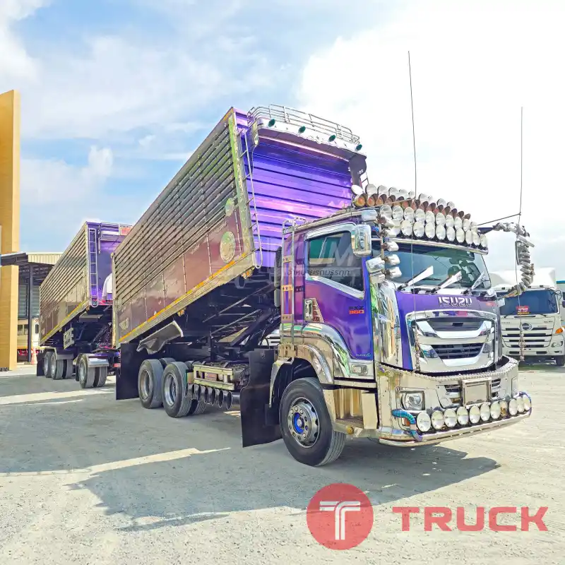 ผ่อน ลด ดอก สิบล้อดั้มพ์เกษตร ISUZU FXZ 360 แรงม้า ปี 66 หางดั๊มพ์ สามเพลา อู่ส.สมบัติ ปี 66