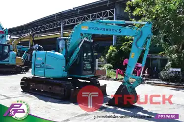 ขาย KOBELCO SK75SR-3-YT07 แมคโคร แทรคเหล็กพร้อมเกี๊ยะยาง มีใบมีดดัน มีอาร์มเครน มีกล้องมองหลัง ชั่วโมงน้อย มือสองสภาพดี นำเข้าจากญี่ปุ่น โดย P&P Pro