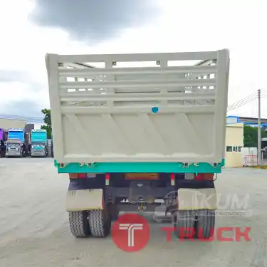 สด ลด VAT พ่วงแม่ลูกสามมิตร ISUZU FXZ 360 แรง ปี 56 หางดั้มพ์ สามเพลา อู่สามมิตร ปี 57