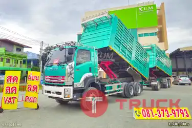 สด ลด VAT สิบล้อดั้มพ์ ISUZU FXZ ปี 66 หางดั้มพ์ สามเพลา อู่พีพีเอ็นเจเนริ่ง ทรัค ปี 66