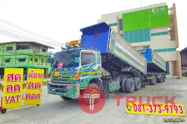 สด ลด VAT สิบล้อดั้มพ์ HINO 344 แรง ปี 56 หางดั้มพ์ สามเพลา อู่สหกิจ ปี 56