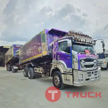 สด ลด VAT สิบล้อดั้มพ์ ISUZU FXZ 360 ปี 65 หางดั้มพ์ สามเพลา อู่ ส.สมบัติ ปี 65