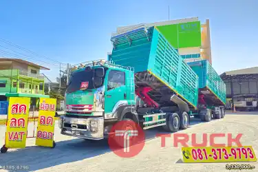 สิบล้อดั้มพ์ ISUZU FXZ ปี 66 หางดั้มพ์ สามเพลา อู่พีพีเอ็นเจเนริ่ง ทรัค ปี 66