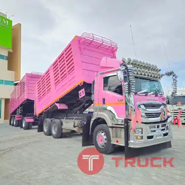 ช่วยดาวน์ 6เปอร์เซ็น ดอกเบี้ยเริ่มต้น 2.99 สิบล้อดั้มพ์เกษตร ISUZU FXZ 360 แรง ปี 66 หางดั้มพ์ สามเพลา อู่ซีที ปี 66