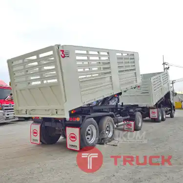 พ่วงแม่ลูกสามมิตร ISUZU FXZ 360 แรงม้า ปี 65 หางดั้มพ์ สามเพลา อู่สามมิตร ปี 65