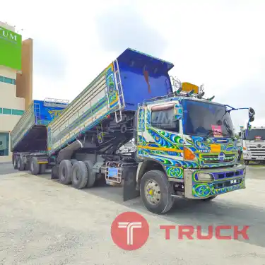 สิบล้อดั้มพ์ HINO 344 แรง ปี 56 หางดั้มพ์ สามเพลา อู่สหกิจ ปี 56 3163 3164