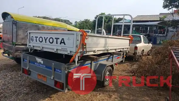 ลูกกระบะบรรทุก 4 ล้อ TOYOTA DYNA DUTRO หรือ HINO300 XZU หรือ ISUZU ELF กระบะคาร์โก้แท้ พื้นเรียบ เปิดได้ 3 ด้าน ขนาดมาตรฐาน กว้าง1.7ม. ยาว 3.2ม. เหล็กหนาพับรอน พับแข็ง อย่างดีของแท้