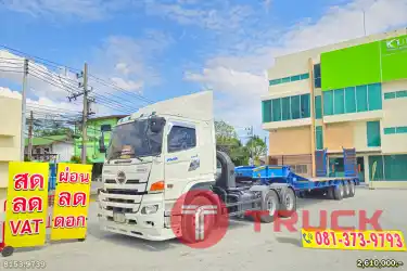 สิบล้อหัวลาก HINO FM 344 แรง ปี 63 หางโรเบท สามเพลา อู่ VT ปี 2563 8153 9739