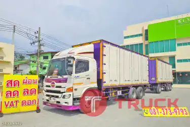 สิบล้อตู้สิบบาน HINO FL8J 260 แรง ปี 2560 หางตู้สิบบาน สามเพลา อู่เซฟดีล ปี 2563 3133 4972