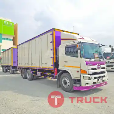 สิบล้อตู้สิบบาน HINO FL8J 260 แรง ปี 2560 หางตู้สิบบาน สามเพลา อู่เซฟดีล ปี 2563 3133 4972