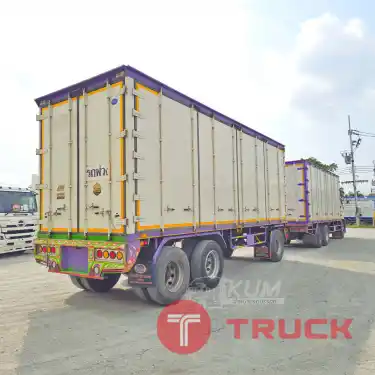 สิบล้อตู้สิบบาน HINO FL8J 260 แรง ปี 2560 หางตู้สิบบาน สามเพลา อู่เซฟดีล ปี 2563 3133 4972