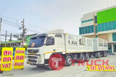 สิบสองล้อคอก Volvo FM 440 แรง ปี 2556 หางคอก สามเพลา ปี 64 2894 0735